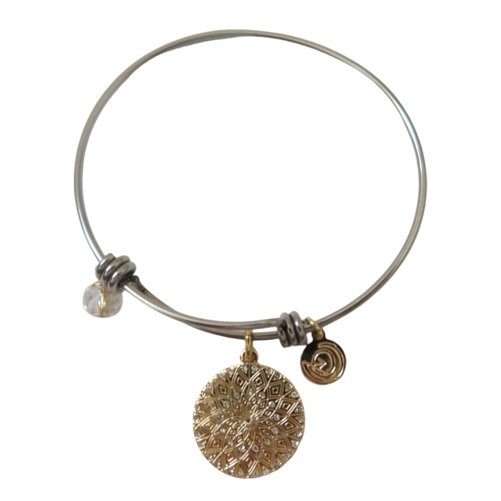Love This Life Mandala Charm Bangle Bracelet 14$